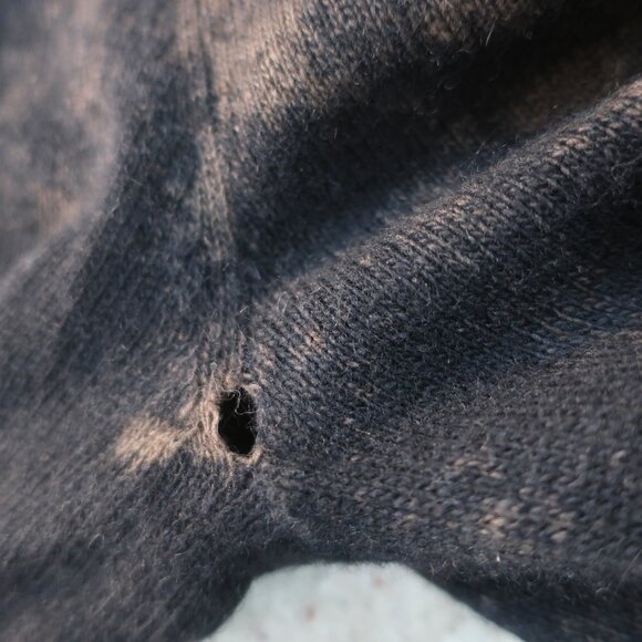 Womens Krizia Maglia Wool Angora Black Brown Tie Dye Midi Sweater Dress 40 US/XS - Picture 16 of 16